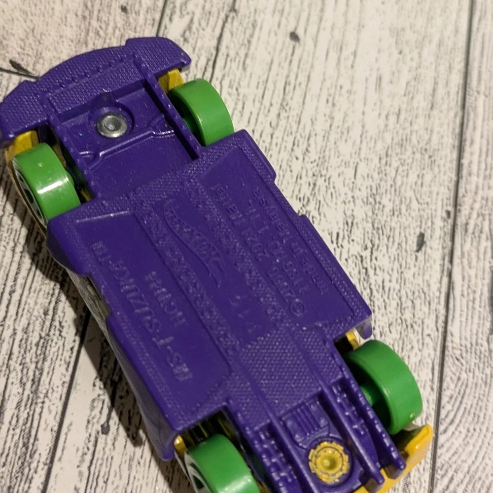 hot Wheels Yellow Graphic Racing Toy Car with Green Wheels